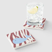 大理石コースタークジラ ストーンコースター (横)