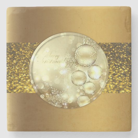 大理石コースタークリスマス ストーンコースター (正面)