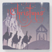 大理石コースタークリスマス ストーンコースター (正面)