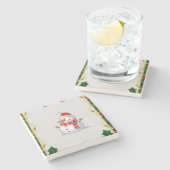 大理石コースタークリスマス ストーンコースター (横)