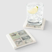 大理石コースターソーシャルメディア ストーンコースター (横)