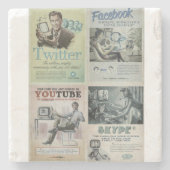 大理石コースターソーシャルメディア ストーンコースター (正面)