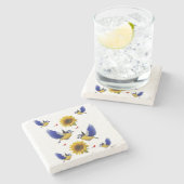 大理石コースターバード ストーンコースター (横)