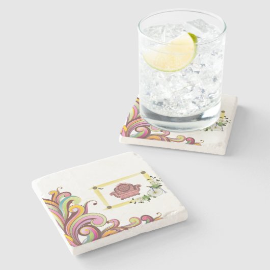 大理石コースタービクトリアン ストーンコースター (横)