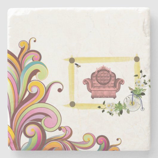 大理石コースタービクトリアン ストーンコースター (正面)