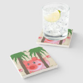 大理石コースターピグ ストーンコースター (横)