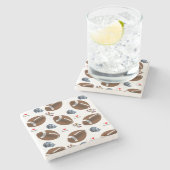 大理石コースターフットボール ストーンコースター (横)