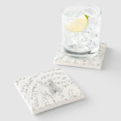 大理石コースターポーラーベア ストーンコースター (横)