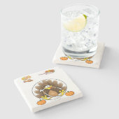 大理石コースター感謝祭 ストーンコースター (横)