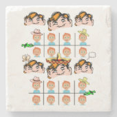 大理石コースター顔式 ストーンコースター (正面)