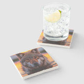 大理石コースター – ウルフ ストーンコースター (横)