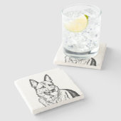 大理石コースター – ドイツの羊飼い ストーンコースター (横)