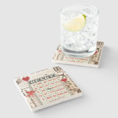 大理石コースター バレンタインデー ストーンコースター (横)