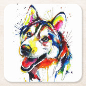 大理石コースター|恋する人の石コースター スクエアペーパーコースター (正面)