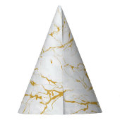 大理石ゴールデンテクスチャシームレスパターン パーティーハット (裏面)