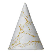大理石ゴールデンテクスチャシームレスパターン パーティーハット (右)