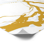 大理石ゴールデンテクスチャシームレスパターン ポスター (角)