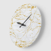 大理石ゴールデンテクスチャシームレスパターン ラージ壁時計 (傾斜)