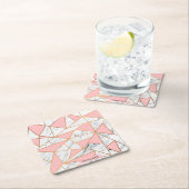 大理石ゴールデンモザイク スクエアペーパーコースター (インサイチュ)