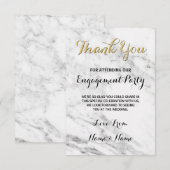 大理石ゴールド感謝カード 結婚式 披露宴 デコレーション サンキューカード (正面/裏面)