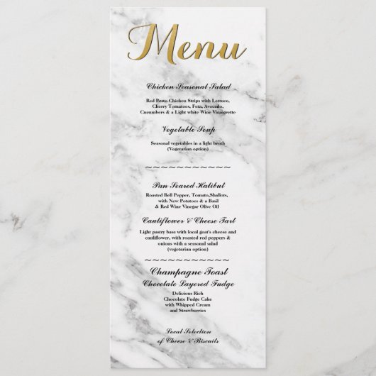 大理石ゴールド メニュー 結婚式の招待状 カード アールデコ (正面)