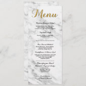 大理石ゴールド メニュー 結婚式 披露宴 カード アートデコ (正面/裏面)