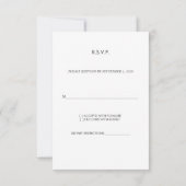 大理石ゴールド 結婚式 RSVP カード (裏面)