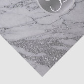 大理石シルバーグリッターグリッター モノグラムレターイニシャル 薄葉紙 (詳細)