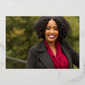 大理石シルバーフォトMBA卒業 箔招待状 (裏面)