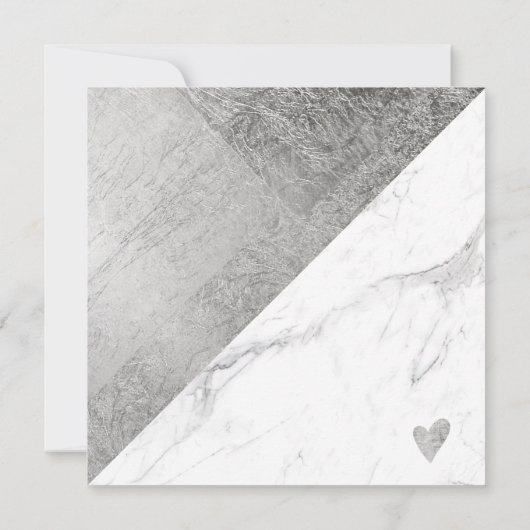 大理石シルバーブロック正方形ギフト証明書のロゴ (裏面)