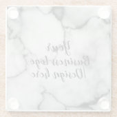 大理石シンプルのロゴやデザインを追加する ガラスコースター (裏面)