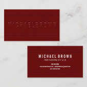 大理石シンプルはっきりしたブルゴーニュ 名刺 (正面/裏面)