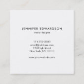 大理石シンプルエレガントプロフェッショナル スクエア名刺 (裏面)