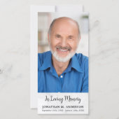 大理石シンプル記念写真葬儀悔やみや弔慰 サンキューカード (正面)