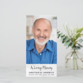 大理石シンプル記念写真葬儀悔やみや弔慰 サンキューカード (スタンド正面)