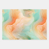 大理石シームレステラコッタアンドジェイド ラッピングペーパーシート (正面)