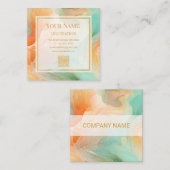 大理石シームレスパターンterracotta スクエア名刺 (正面/裏面)