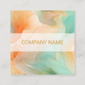 大理石シームレスパターンterracotta スクエア名刺 (裏面)