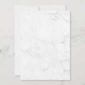 大理石ジオメトリック金ゴールドパープルチューリップブライダルシャワー 招待状 (裏面)