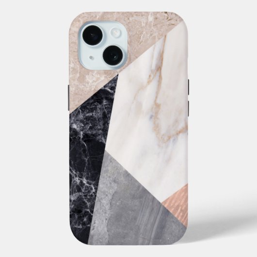 大理石ジオメトリプリント Case-Mate iPhoneケース (裏面)
