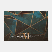 大理石ジオメトリ抽象芸術 ドアマット (正面)