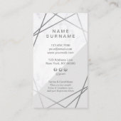 大理石ジモダンオメトリシルバーグレーロイヤリティ 名刺 (裏面)