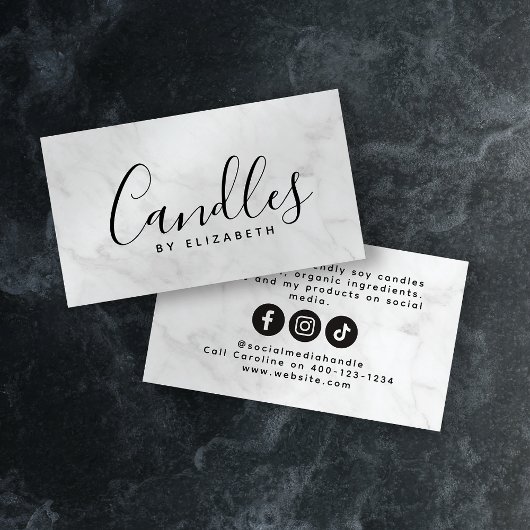 大理石スクリプトキャンドルメーカー コーリングカード