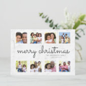 大理石スクリプトフォトコラージクリスマス シーズンカード (スタンド正面)