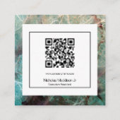 大理石スタイリッシュ抽象芸術モダングランジ スクエア名刺 (正面)