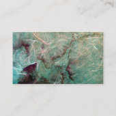 大理石スタイリッシュ抽象芸術モダンティール（緑がかった色） 名刺 (裏面)