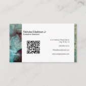 大理石スタイリッシュ抽象芸術モダンティール（緑がかった色） 名刺 (正面)