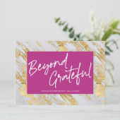 大理石スタイリッシュ、モダン感謝のビジネスの向こう   サンキューカード (スタンド正面)