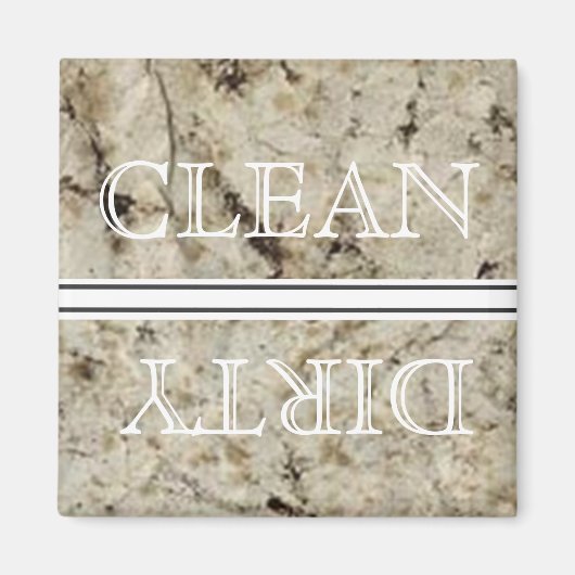 大理石スタイル食洗機マグネットクリーン&ダーティ マグネット (正面)