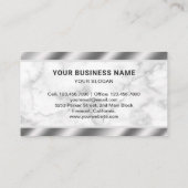 大理石スチールピストル銃器店ガンスミス銃器 名刺 (裏面)